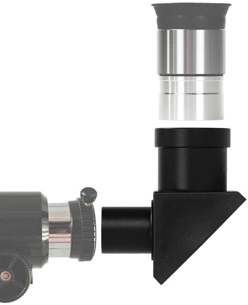 aladdien - Diagonaal Spiegel - 1.25 Inch - 90 Graden Kijkhoek - Gecoate Lensen - Geschikt voor Telescopen - Optische Accessoire
