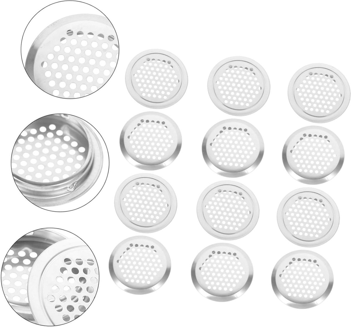 Ventilatieroosters - Luchtgaten - Meubelventilatie - Roestvrij staal - 254 cm - Zilver