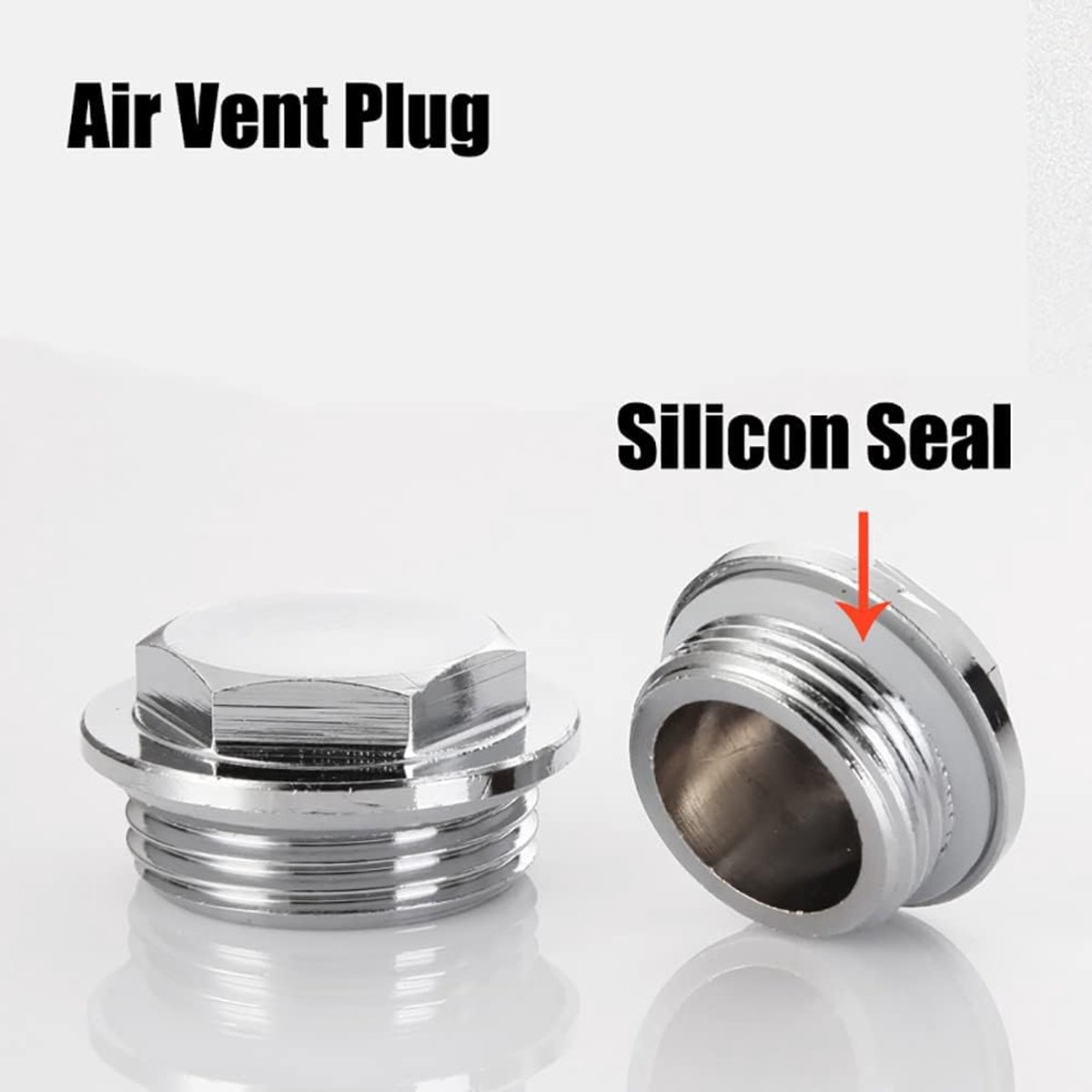 Radiator ontluchtingsventiel - Verwarmingsventiel - Verwarmingssysteem onderhoud - Met verzegelde O-ring - 4 stuks - Zilver