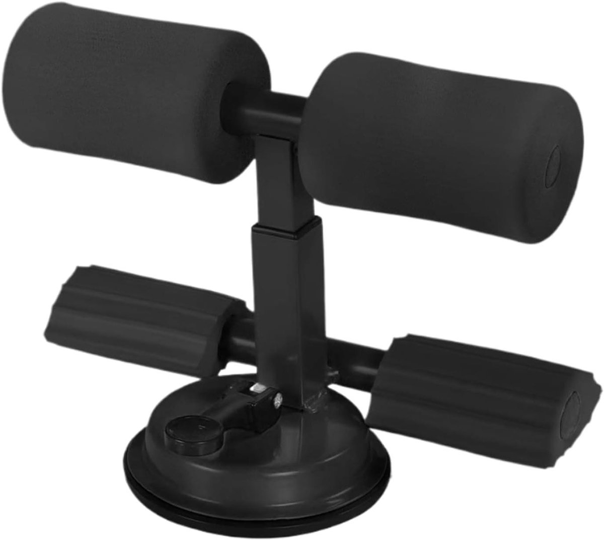 Buikspiertrainer - Fitnessapparaat - Thuis trainen - Grote zuignap - 26 x 16 cm - Zwart