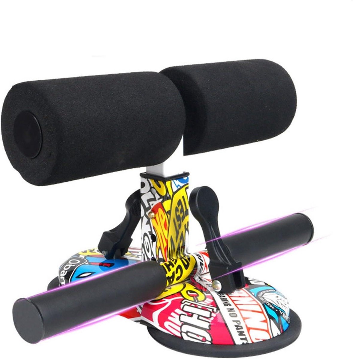 Buikspiertrainer - Zitstang Assistent - Thuis Trainen - Dubbele Zuignap - 4 Hoogte-instellingen - Hiphop-stijl