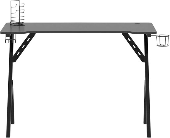 Gaming bureau - PC tafel - Comfortabel gamen - Ergonomisch Y-frame - 110 x 60 cm - Zwart van Merkloos — afbeelding 3