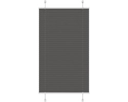 Plisségordijn - Gordijn stof - Privacy creëren - Onderhoudsvriendelijk materiaal - 75 x 150 cm - Zwart