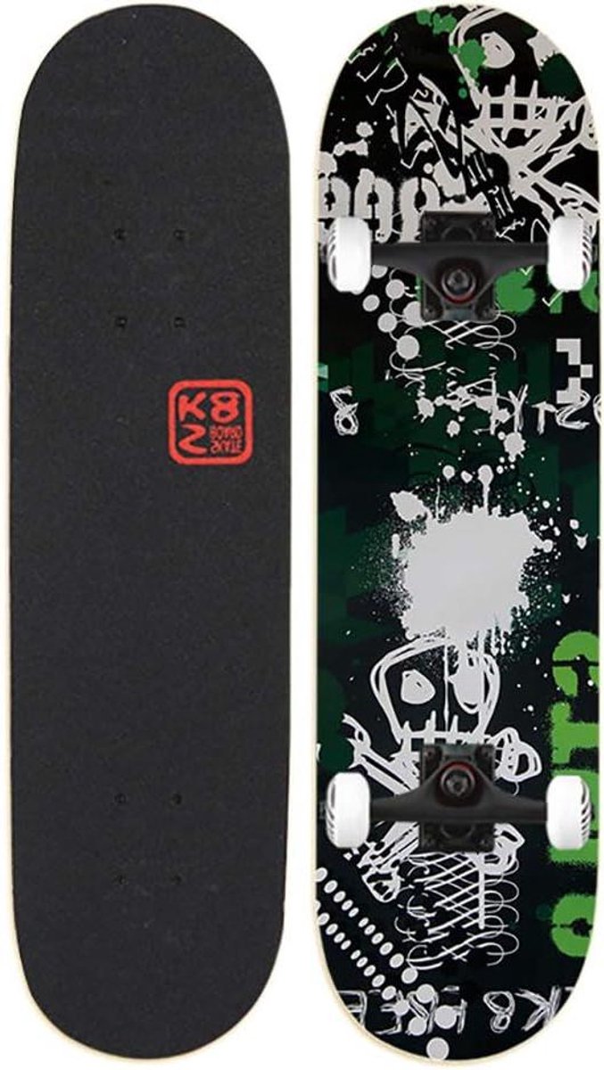 Compleet Skateboard Cruiser Board Stunts Uitvoeren 8 Lagen Esdoorn Dek 31 x 8 Inch