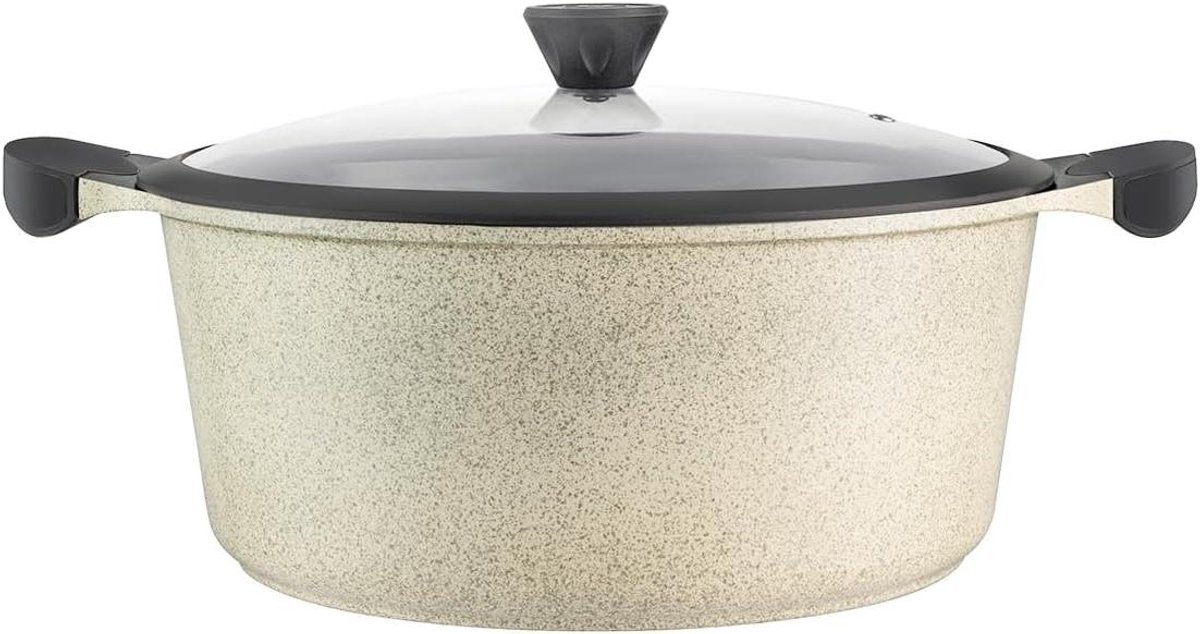 Gietijzeren Pan - Braadpan Stoofpan - Langzaam Koken - Keramische Coating - 32 cm - Groen