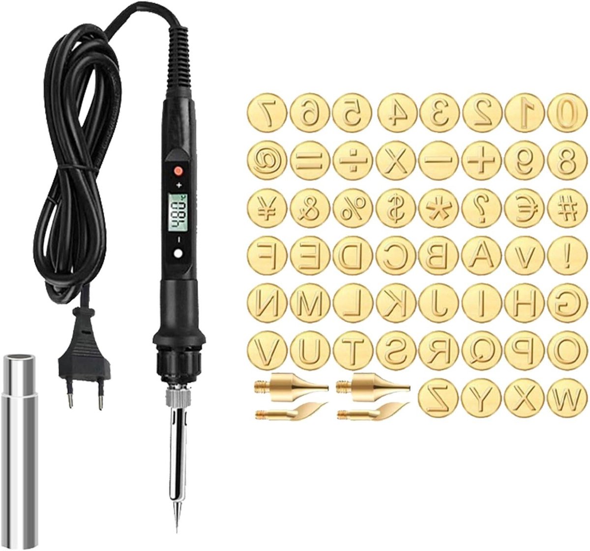 Houtbrandgereedschap Set - Graveerpen Letters - Personalisatie Projecten - Inclusief Alfabet - 20 cm - Niet gespecificeerd