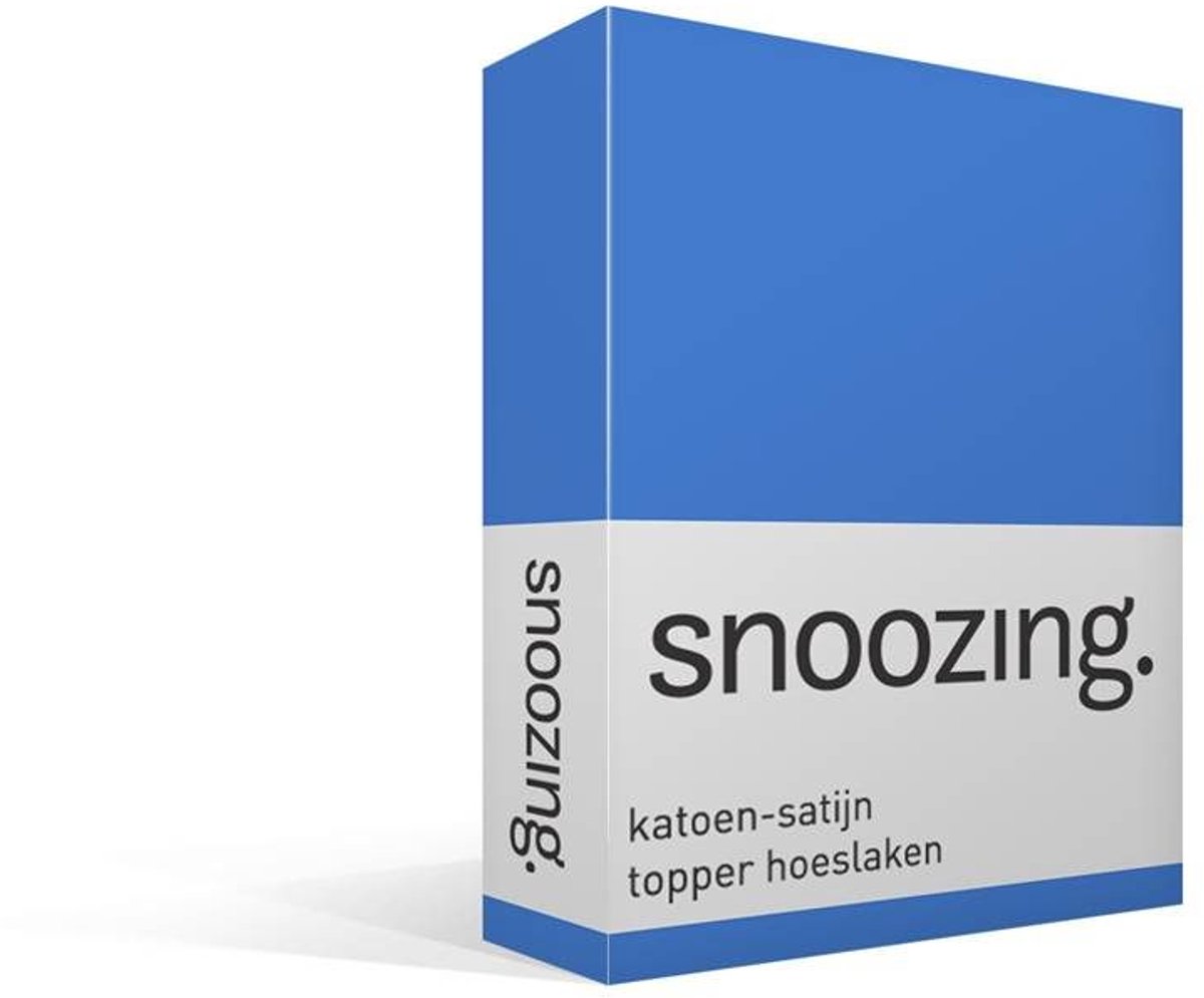 Snoozing Katoen-satijn - Topper - Hoeslaken - Lits-jumeaux - 100x220 cm - Meermin