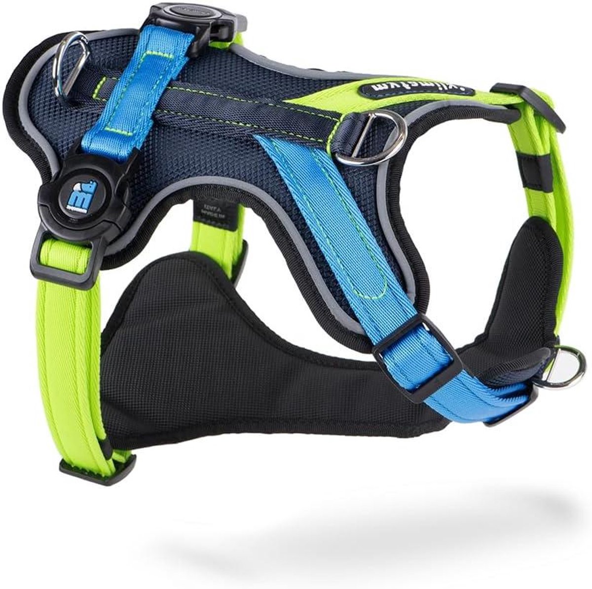 Hondenharnas Polyester - Honden tuigje - Veilig Wandelen - NFC Gegevenschip - Maat XL - Blauwgroen