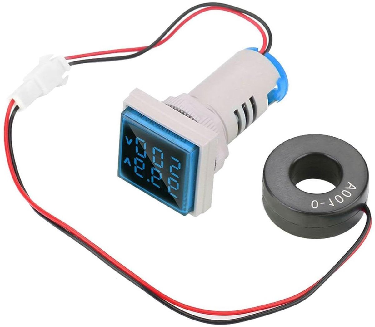 Digitale Voltmeter - Spanningsmeter Indicator - Stroom Meten - Breed Meetbereik - 22 mm - Blauw