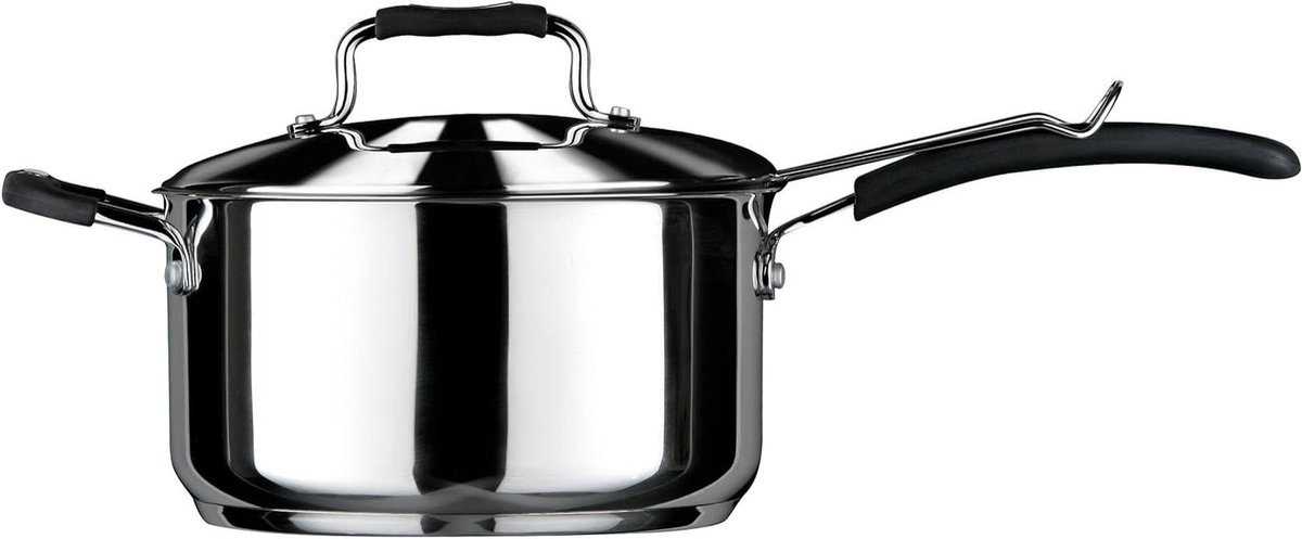 Frietpan met mand - Kookpan Inzet - Lekker Frituren - Comfortabele Handgrepen - 4 Liter - Zilverkleurig