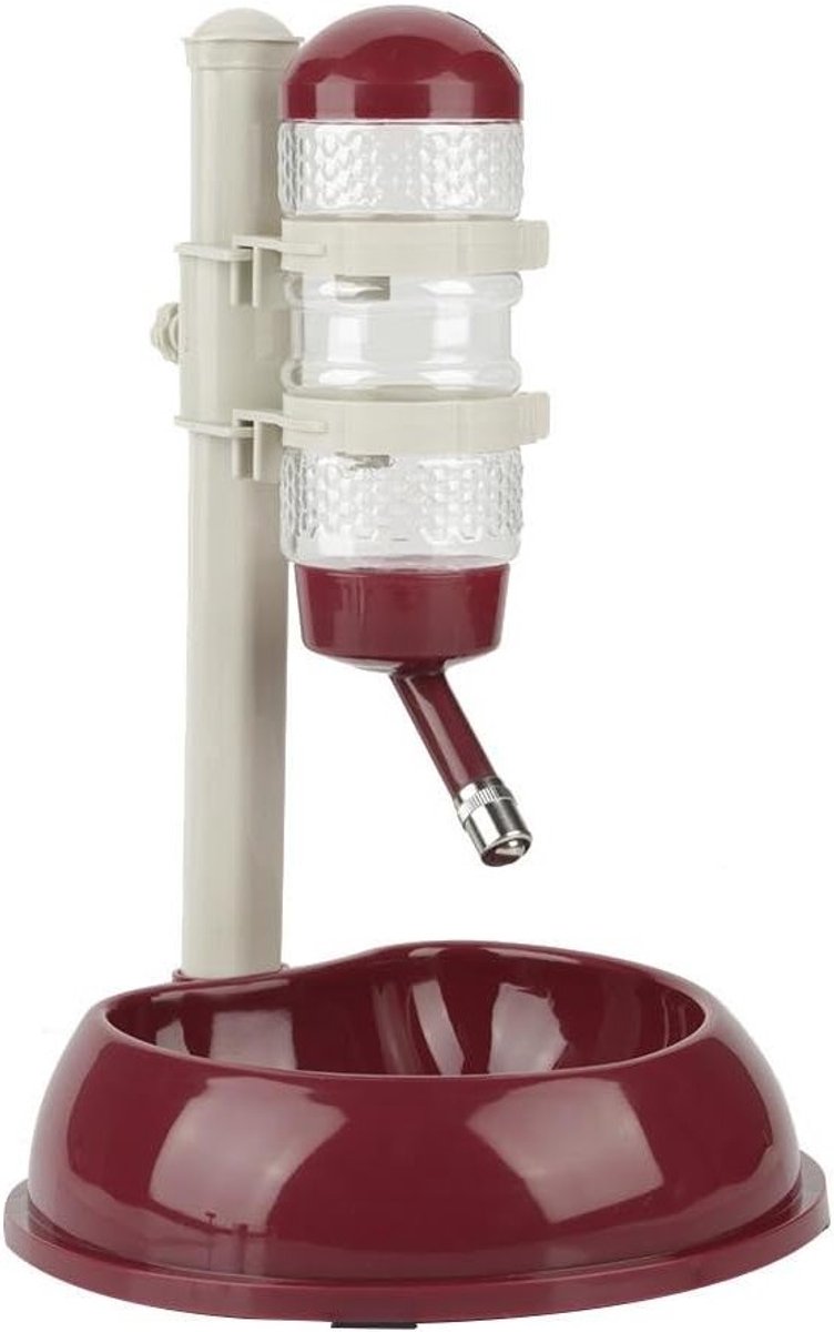 Automatische Hondenvoer- en Waterdispenser voor Huisdieren - Verstelbare Drinkfles van Kunststof voor Honden en Katten (23 x 23.5 x 36 cm) - Ideaal voor Voeding en Hydratatie