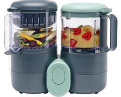 YOR® Stoomkoker baby - Baby Stomer en Blender - 4-in-1 Multifunctionele Baby Cooker - Baby Cooker - Multifunctionele Robot Cooker - Babyvoeding Maker - Grijs - 35cm x 19cm x 30cm