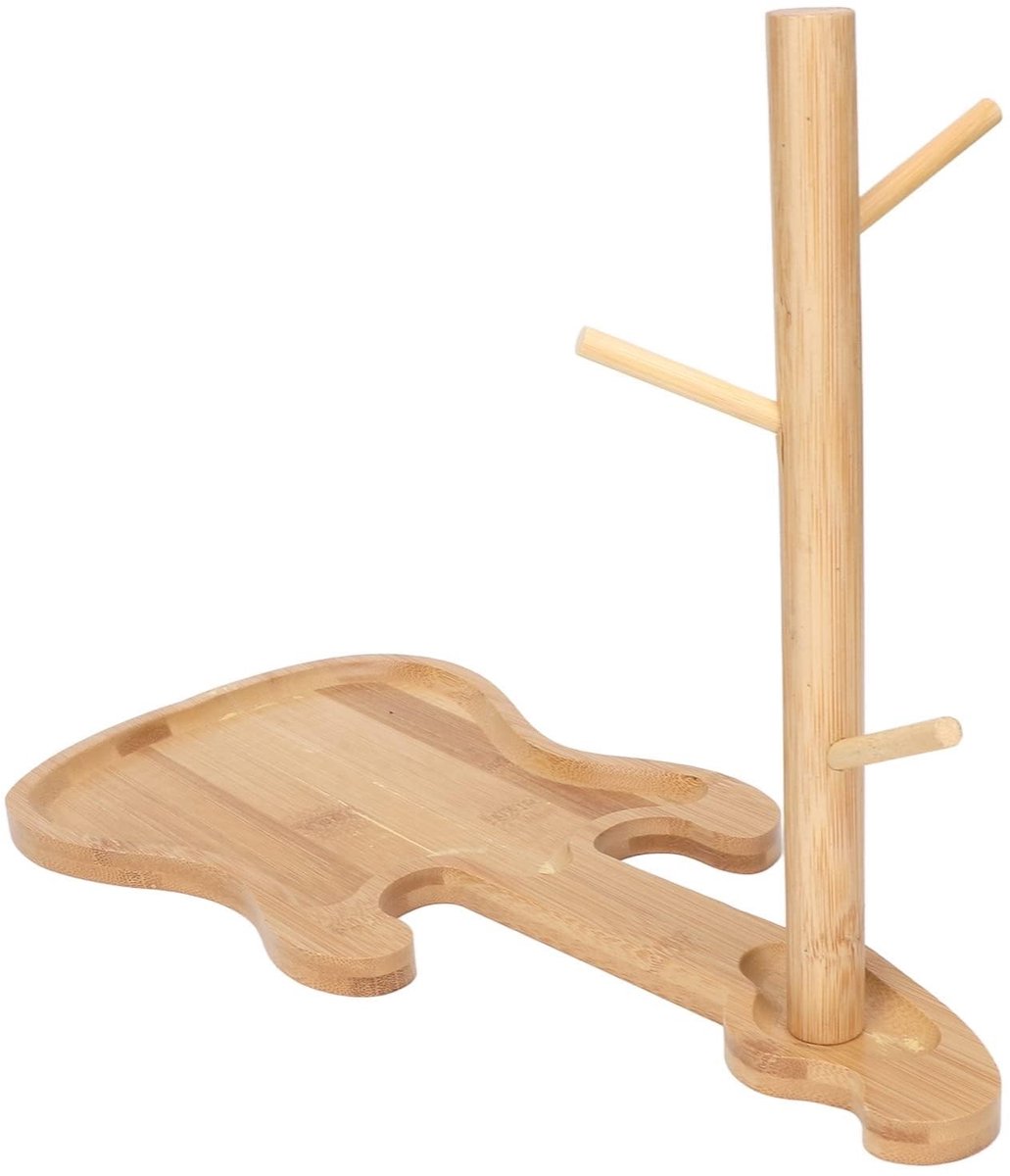 Allecto - Gitarenvormige Sleutelhanger - Unieke Sleutelopslag voor Thuis - Modern Design - Houten Basis - Sleutelhanger - Perfect voor Organisatie ...