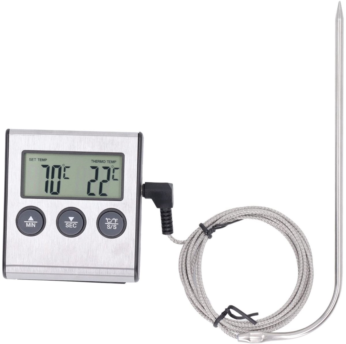 Allecto - Digitale Vlees Thermometer met Probe - Nauwkeurige Oven Thermometer voor Koken en Grillen - Snelle metingen - Gebruiksvriendelijk - Ideaa...