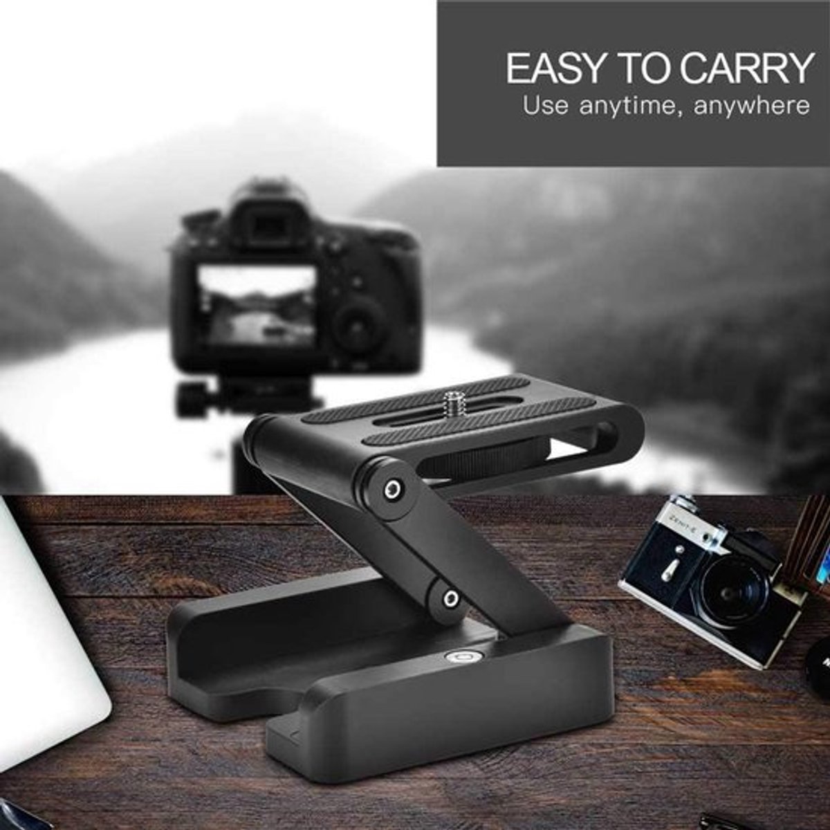 Z-vormige kantelkop statiefkop voor DSLR-camera met snelkoppelingsplaat