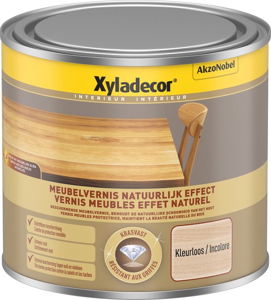 Vernis Meuble Xyladecor - Effet Naturel - Incolore - 0,5L