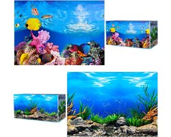 3D PVC Achtergrond voor Aquaria 62x30cm, Onderwater Thema voor Zoet- en Zoutwater, Decoratie en Habitat Verlichting