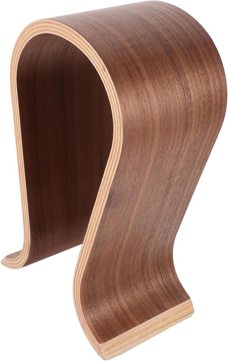 Hoofdtelefoonhouder - Bureaustandaard Oordopjes - Bureau Organisatie - U-vorm Design - 497 Gram - Bruin