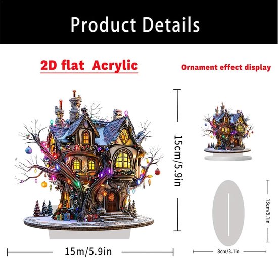 Sprookjes Kasteel Lamp - Decoratief Licht - Kinderslaapkamer Verlichting - Boeiend Sprookjesontwerp - 15 cm - Meerdere Kleuren — afbeelding 5