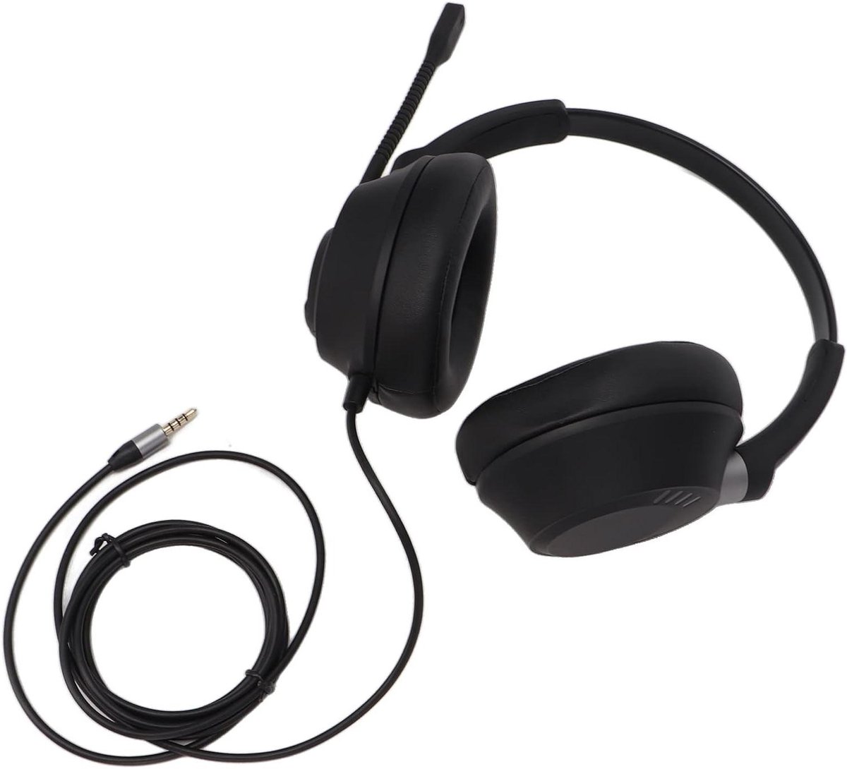 Computer Headset - Kantoor Telefoon - Duidelijke Gesprekken - Lange Flexibele Kabel - 21 x 19 x 6 cm - Zwart