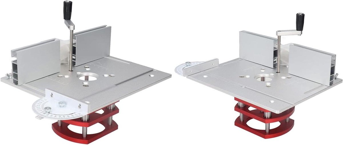 Router Lift Basis - Hefplatform Houtbewerking - Precisie Frezen - Universele Pasvorm - 51 mm Hefbereik - Zilver