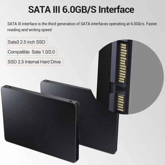 Interne SSD Schijf - Opslag Schijf - Snelle Data Opslag - Hoge Snelheid 550 MB/s - 1TB tot 4TB - Zwart van Merkloos — afbeelding 5