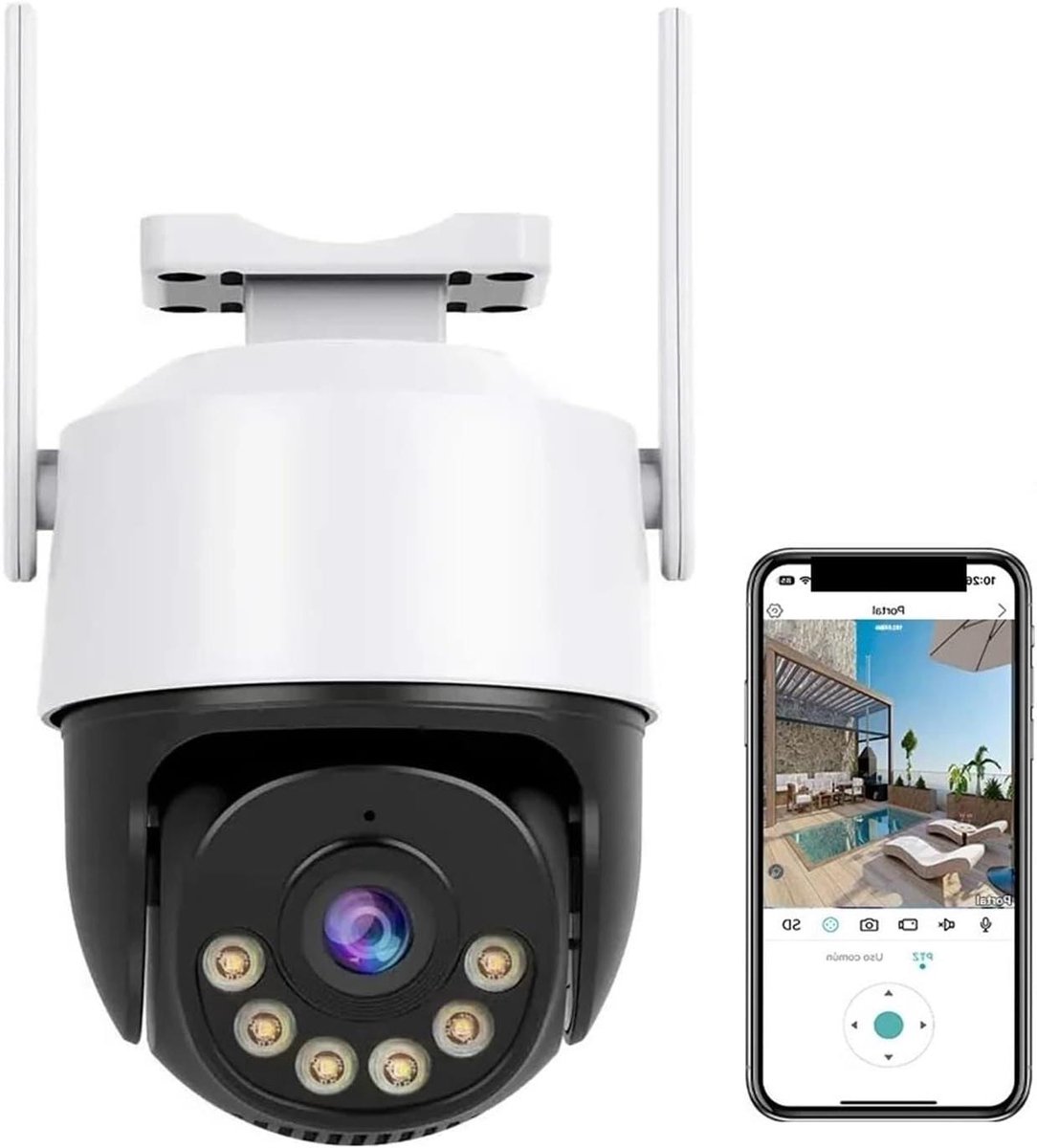 Beveiligingscamera Buiten - Buiten Camera - Huisbewaking - Menselijke Detectie - 4K 8MP Resolutie - Zwart