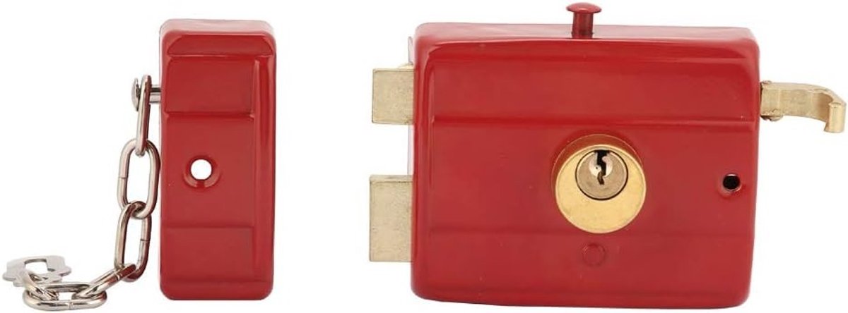 Veilige Deadbolt Slot voor Metalen Deuren - Industrieel Dubbel Cilinder Nachtlatch voor Buitengebruik