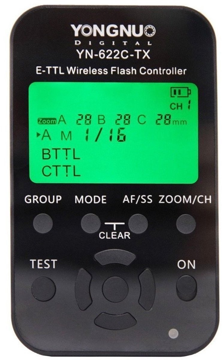 YONGNUO YN-622C-TX LCD Flash Transmitter voor Canon DSLR Camera