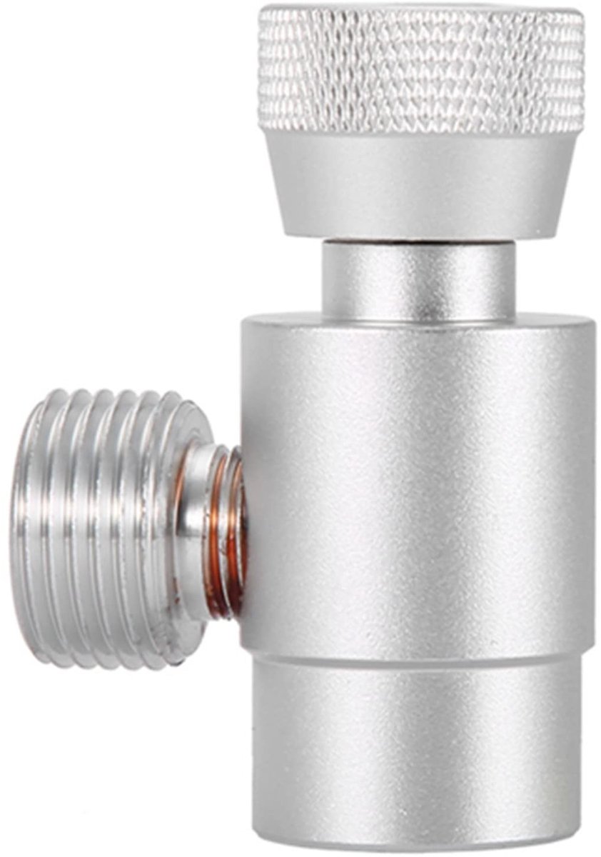 aladdien - CO2 Vultank Cilinder Navulling Adapter Connector Kit - Duurzaam en Betrouwbaar - Zilver - Geschikt voor CO2 Vulaccessoires - Handmatig Ge..