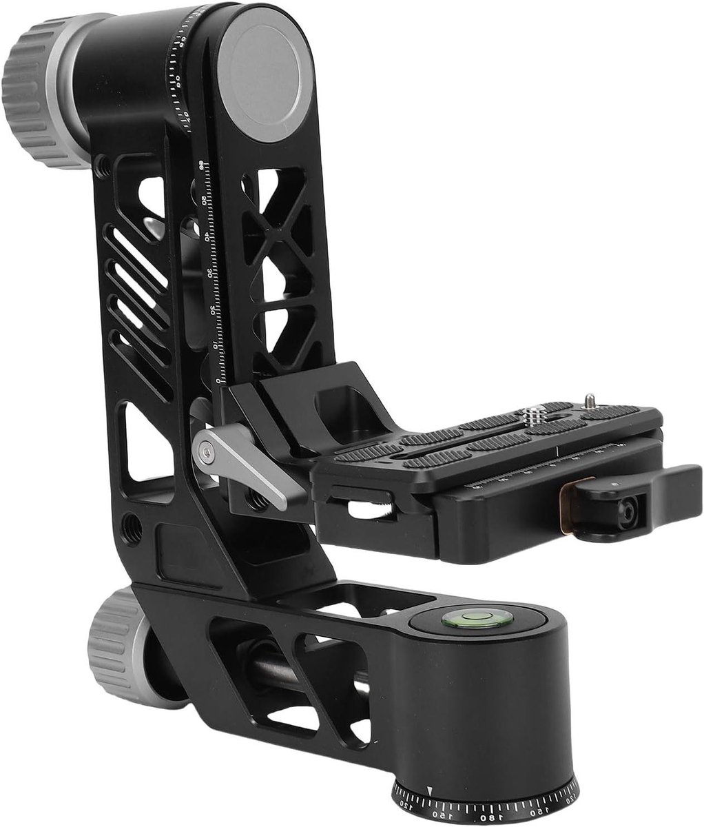 Camerastatiefkop - Panoramische Stabilisator - Stabiele Opnames Maken - 360 Graden Rotatie - 25 kg Belasting - Zilver