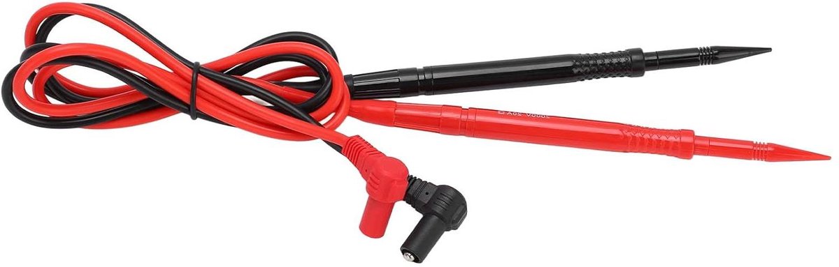 Multimeter Meetkabel - Testkabels - Nauwkeurige Metingen - Verwijderbare Sonde - 2 Delig - Zwart