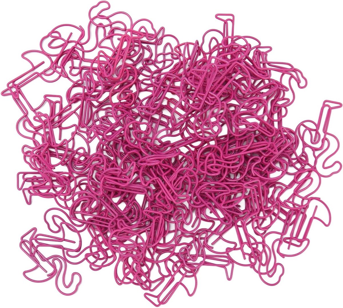 Decoratieve Paperclips in Roze en Rood - 100 Stuks Flamingo en Alien Design voor Kantoor en Creatieve Projecten