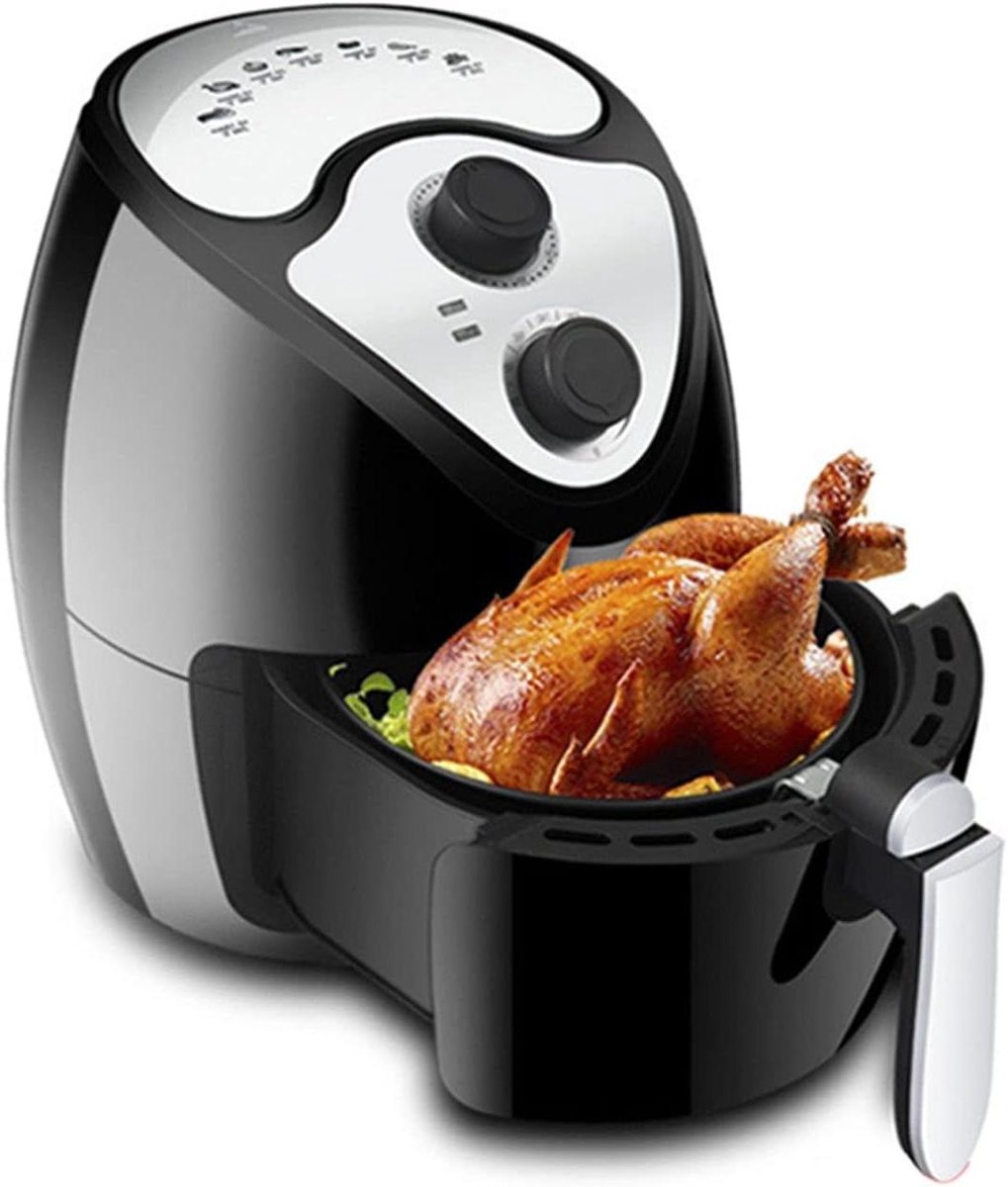 Heteluchtfriteuse - Airfryer - Gezond Frituren - 360° Heteluchtcirculatie - 26 Liter - Zwart
