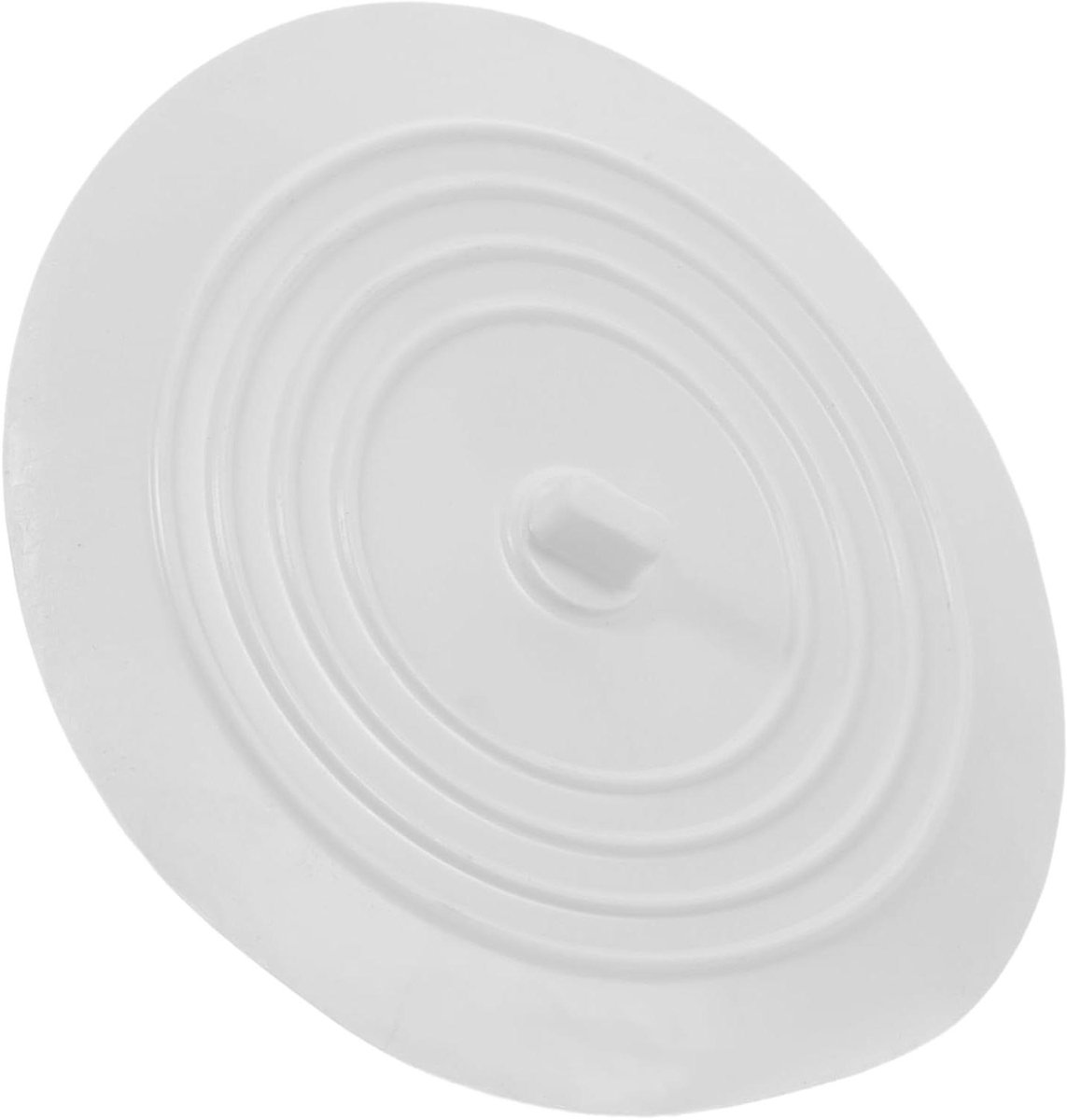 Badkuip Stopper - Afvoer Plug - Water Dicht Maken - Stevig Rubber Materiaal - 15.7 x 15.7 cm - Wit