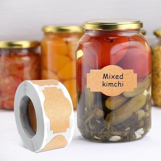 Bruine stickers - Zelfklevende etiketten - Product organisatie ...