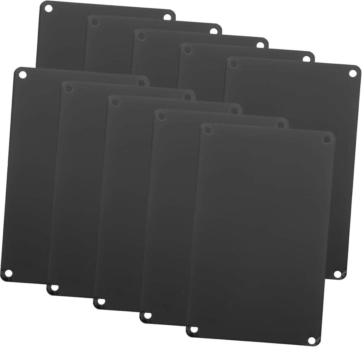 Aluminium Naamplaatjes - Metalen Borden - Kantoor Decoratie - Glad En Stevig Oppervlak - 10x6cm - Zwart