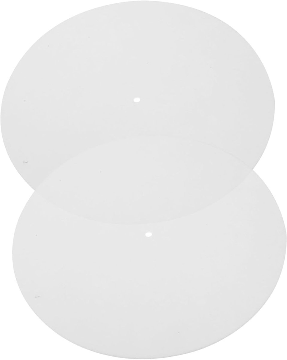 Platenmatten Set - Draaitafel Vilt - Vinyl Beschermen - Antistatisch Schokabsorberend - 29.5 cm Diameter - Zwart