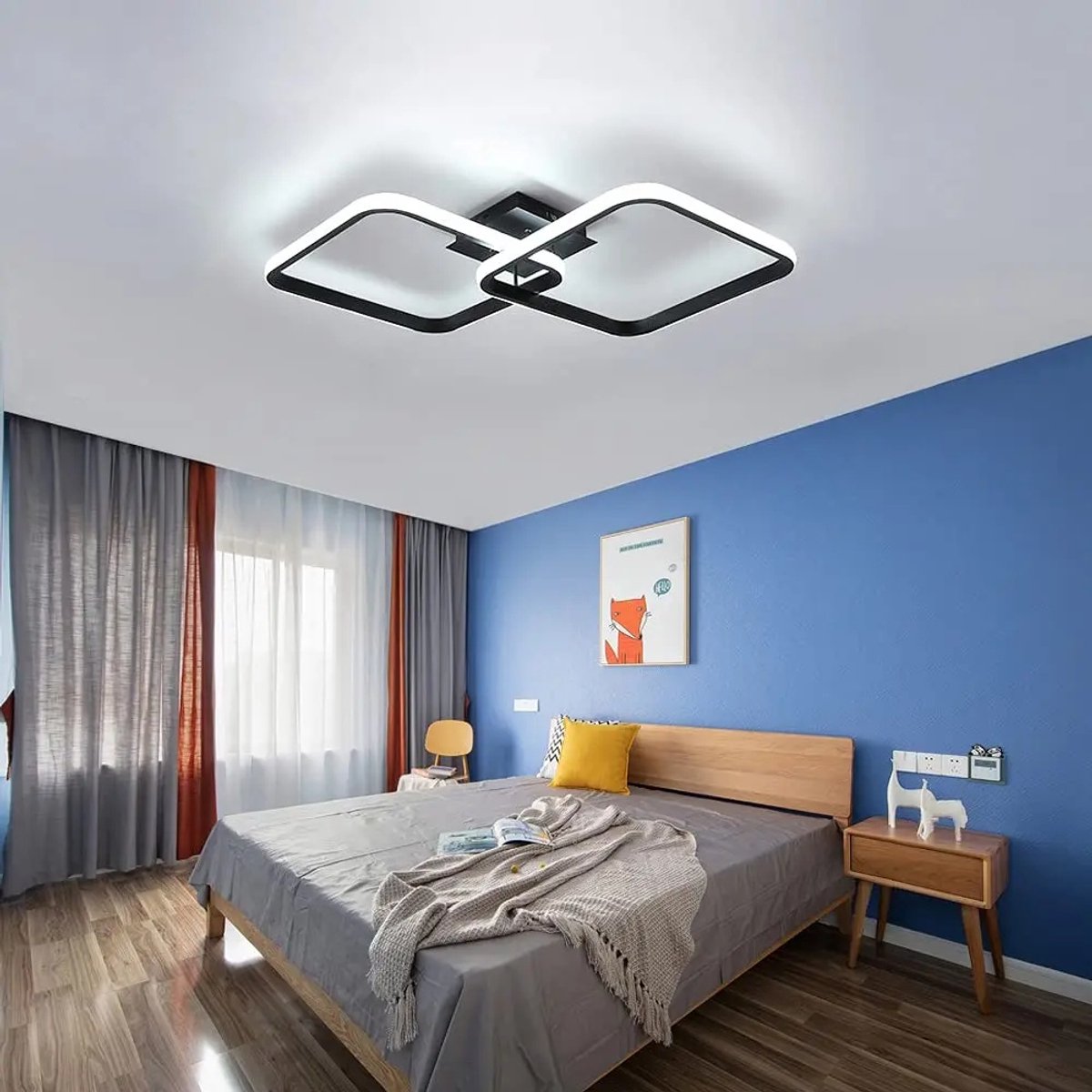 LED plafondlamp 42W - vierkant - koud wit - modern