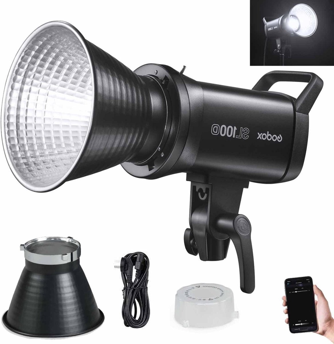 LED Video Licht - Continue Verlichting - Studio Opnames - Bowens Mount - 100W - Wit