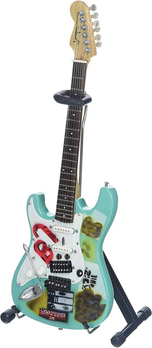 Mini Gitaar - Speelgoedgitaar - Decoratie - Gedetailleerd Model - 30 cm - Blauw