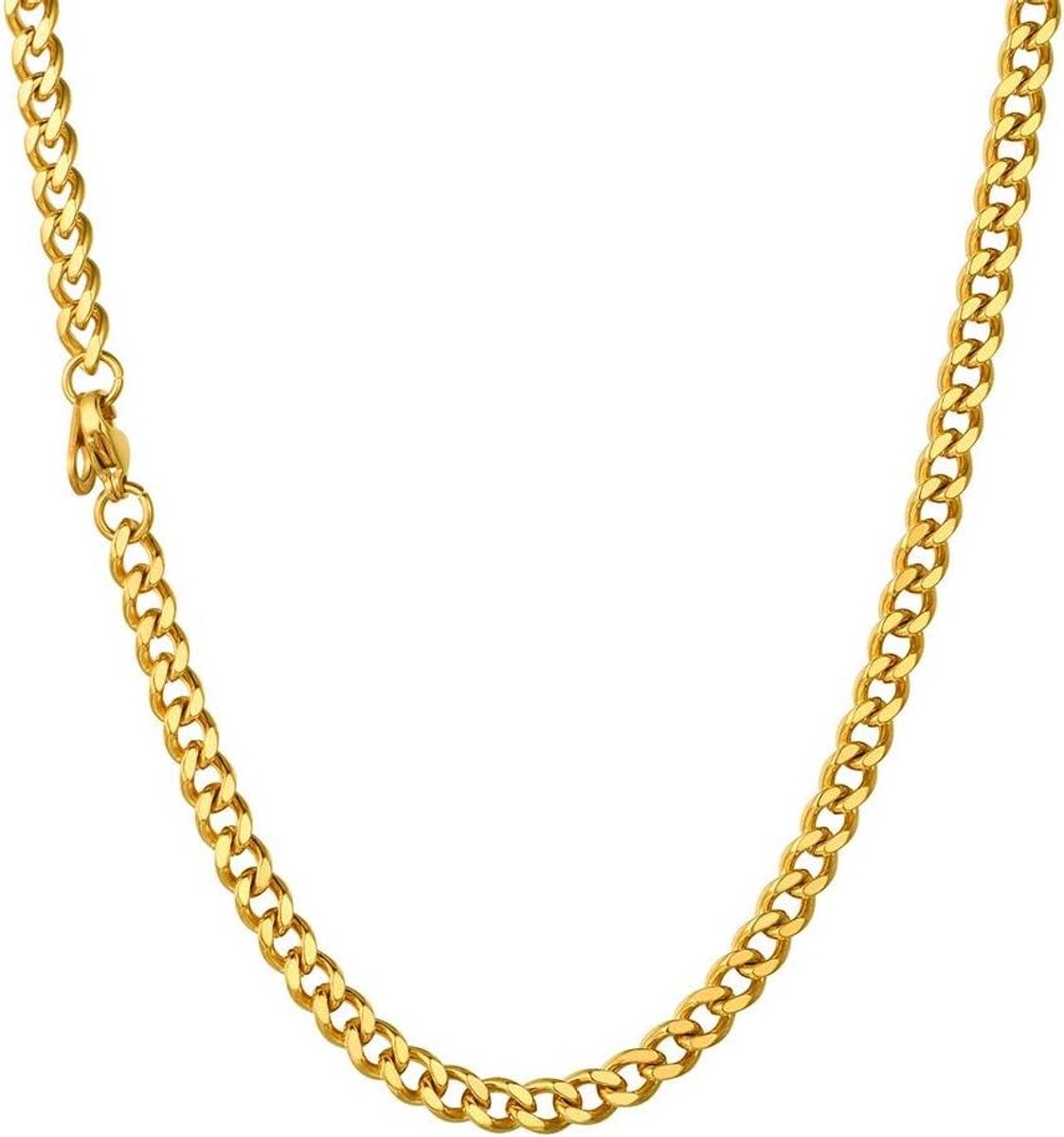 Herenketting Roestvrij Staal - Cubaanse schakelketting Miami - Dagelijks dragen - Verkrijgbaar in meerdere breedtes - 36-76 cm lengte - Zwart