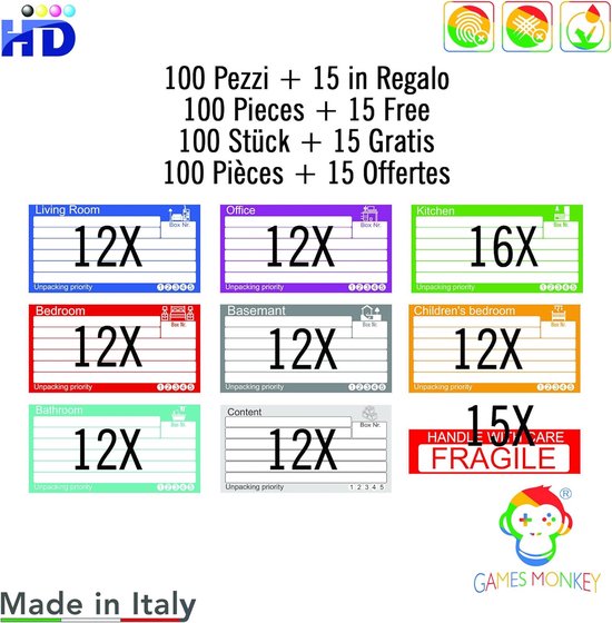 Verhuisdozen Stickers - Verhuisstickers Etiketten - Dozen Markeren ...