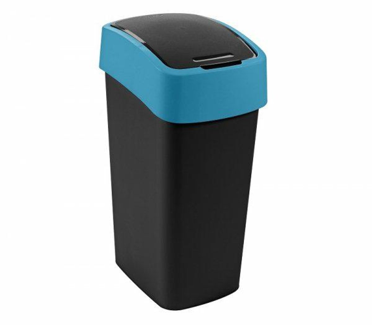 Curver Flip Bin Serie - Prullenbak - 9L - Dubbel Openingssysteem - Zwart/Navy