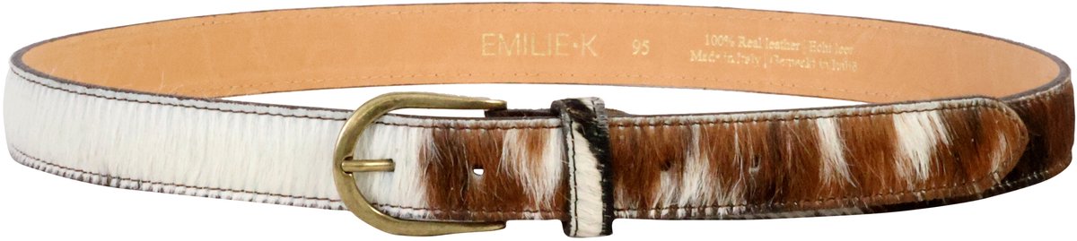 Alberta-leren riem met geschenkzakje