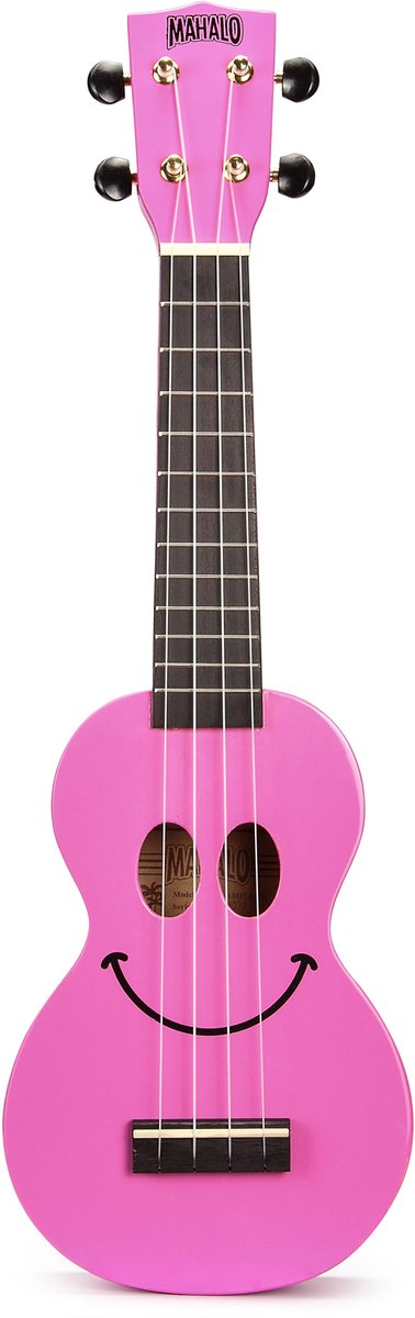 Soprano ukelele - Mahalo U-SMILE - Smiley Series - Roze - Met draagtas