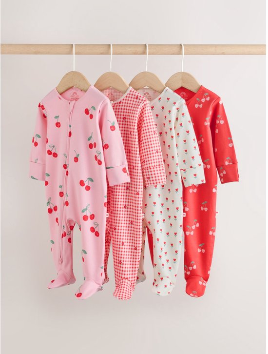 Next Set van 4 babypyjama's met tweewegritssluiting