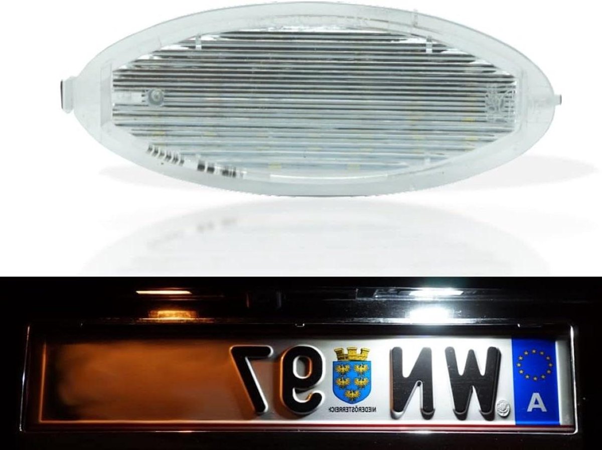 LED Kentekenplaatverlichting - Kentekenlamp Xenon Wit - Auto Verlichting - E-keurmerk Geen Foutmelding - 10.3 cm Lengte - Wit
