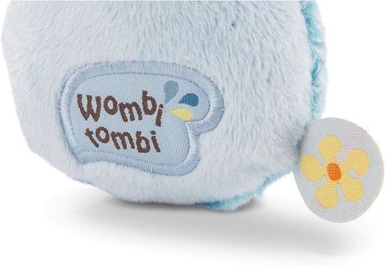 Grijpspeeltje Neushoorn - Rammelaar Pluche - Baby Stimulatie - Zachte Stof - 12cm - Blauw — afbeelding 3