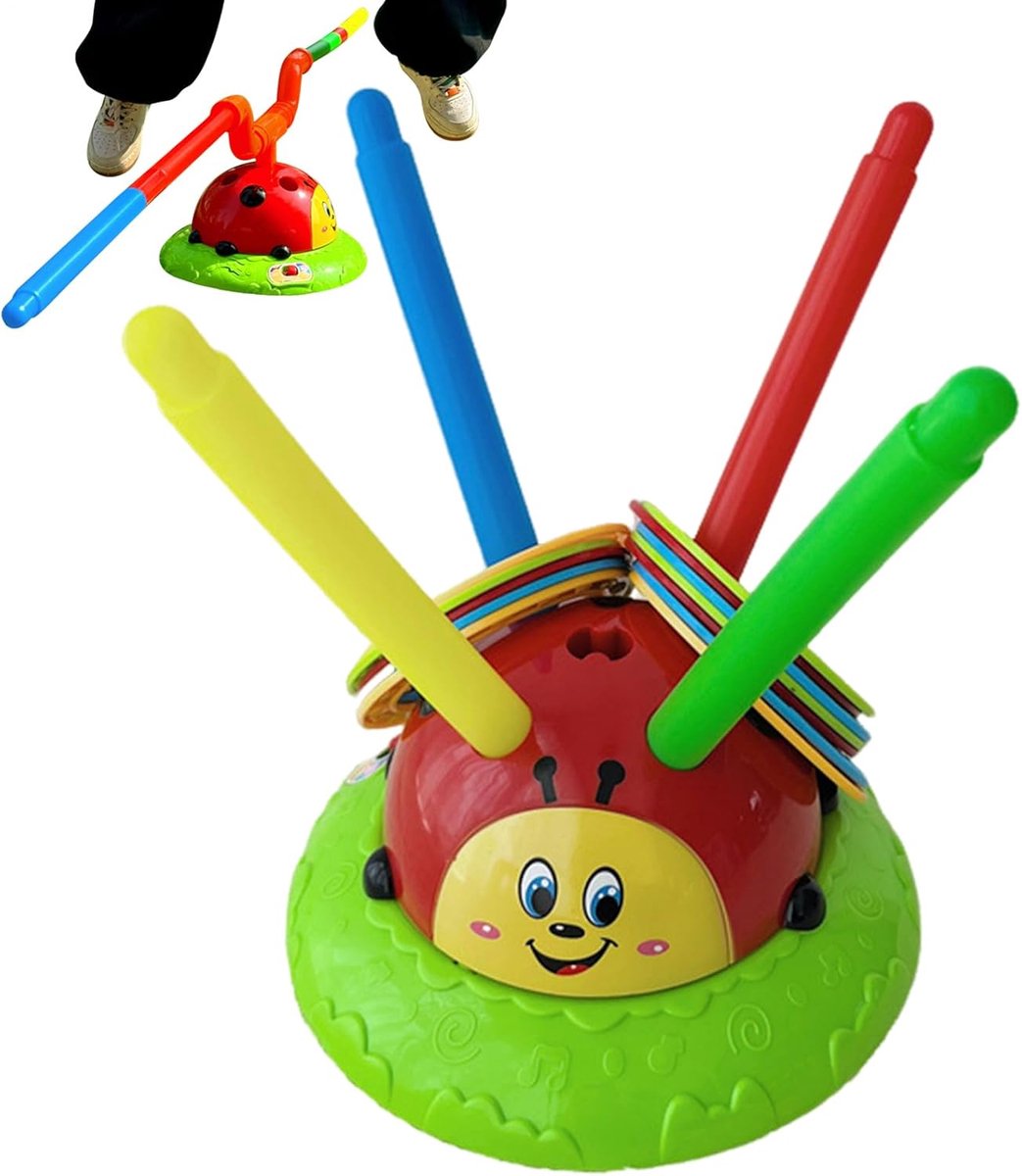 Lieveheersbeestje Spel - Gooispel Muzikaal - Kinderfeestjes Opvrolijken - 2-in-1 Springen Werpen - 27 x 24.5 x 13 cm - Multicolor